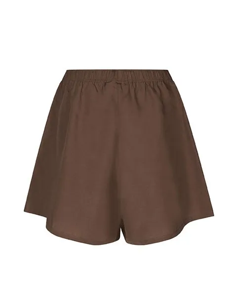 Snuggle pajama shorts - Chocolate