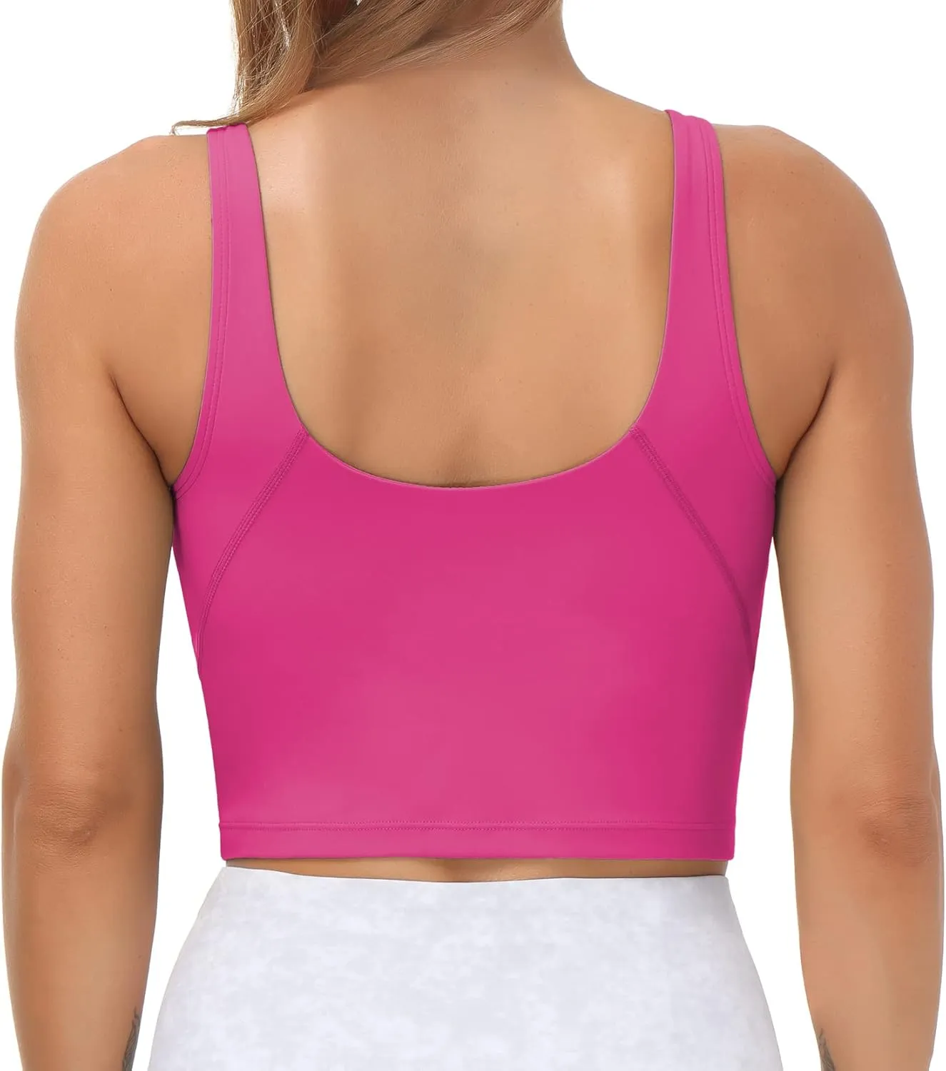 THE GYM PEOPLE Womens' Sports Bra Longline Wirefree Padded with Medium Support