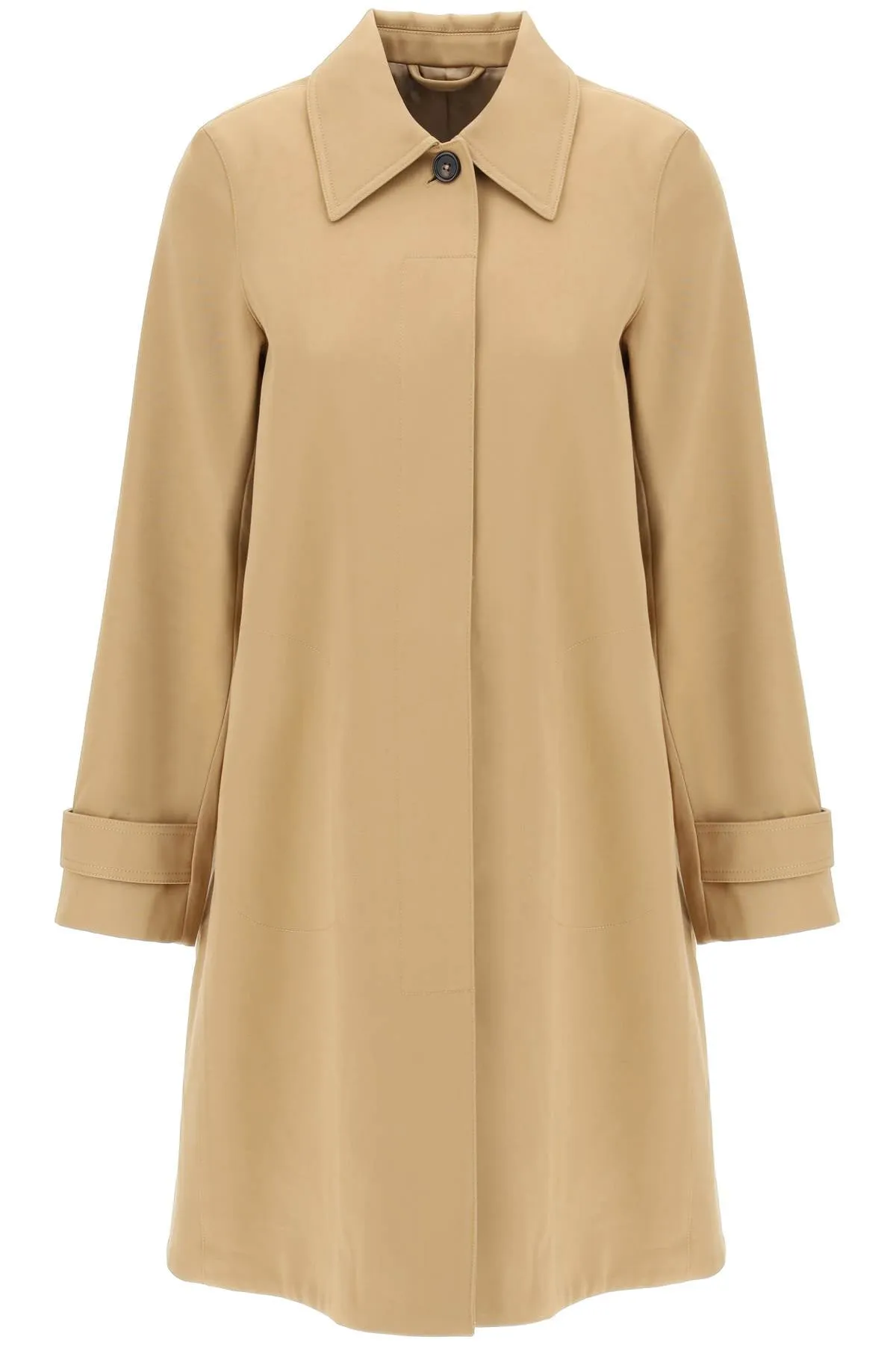 Toteme organic cotton car coat for men 242 WRO1596 FB0156 CARAMEL