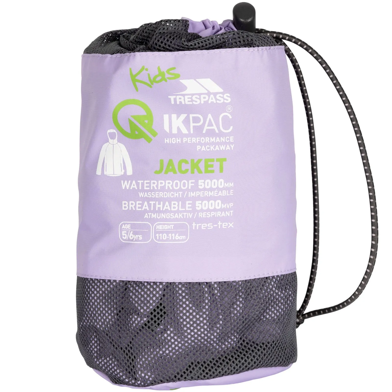 Trespass Kids Qikpac Waterproof Packaway Jacket