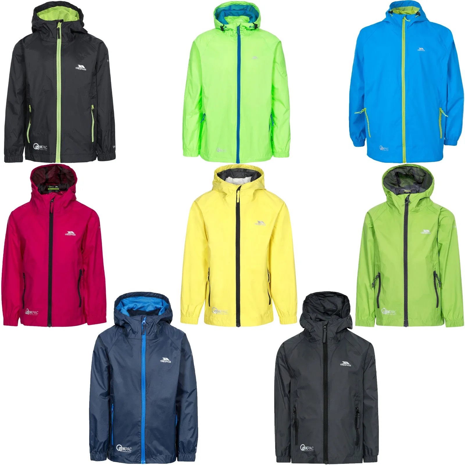 Trespass Kids Qikpac Waterproof Packaway Jacket