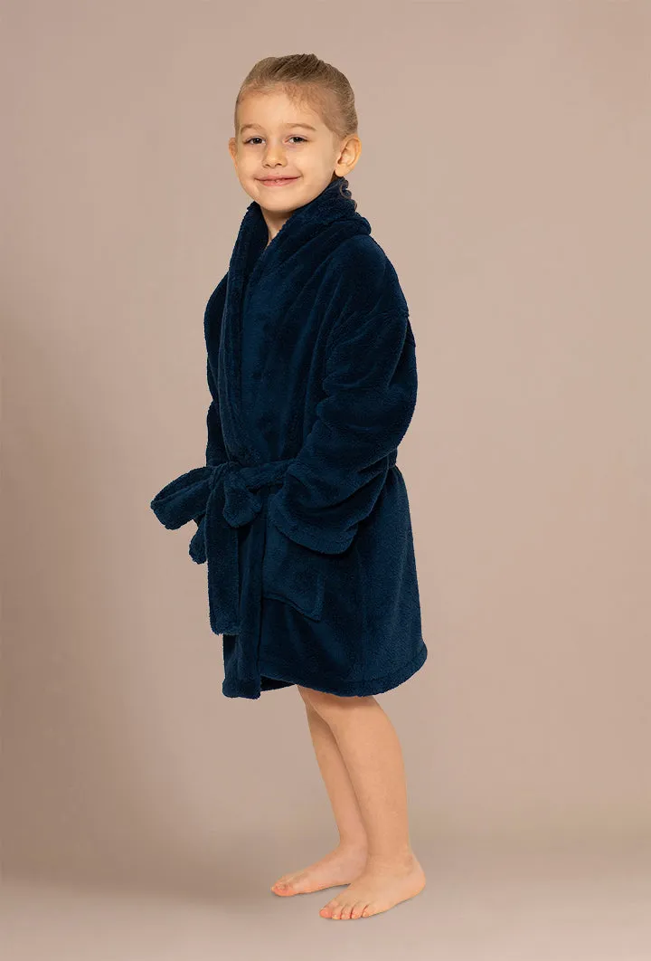 Velvety Soft Fleece Navy Robes for Boys