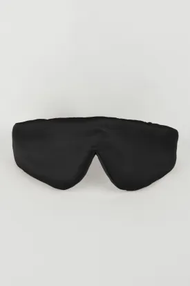 Washed Silk Eye Mask In Black