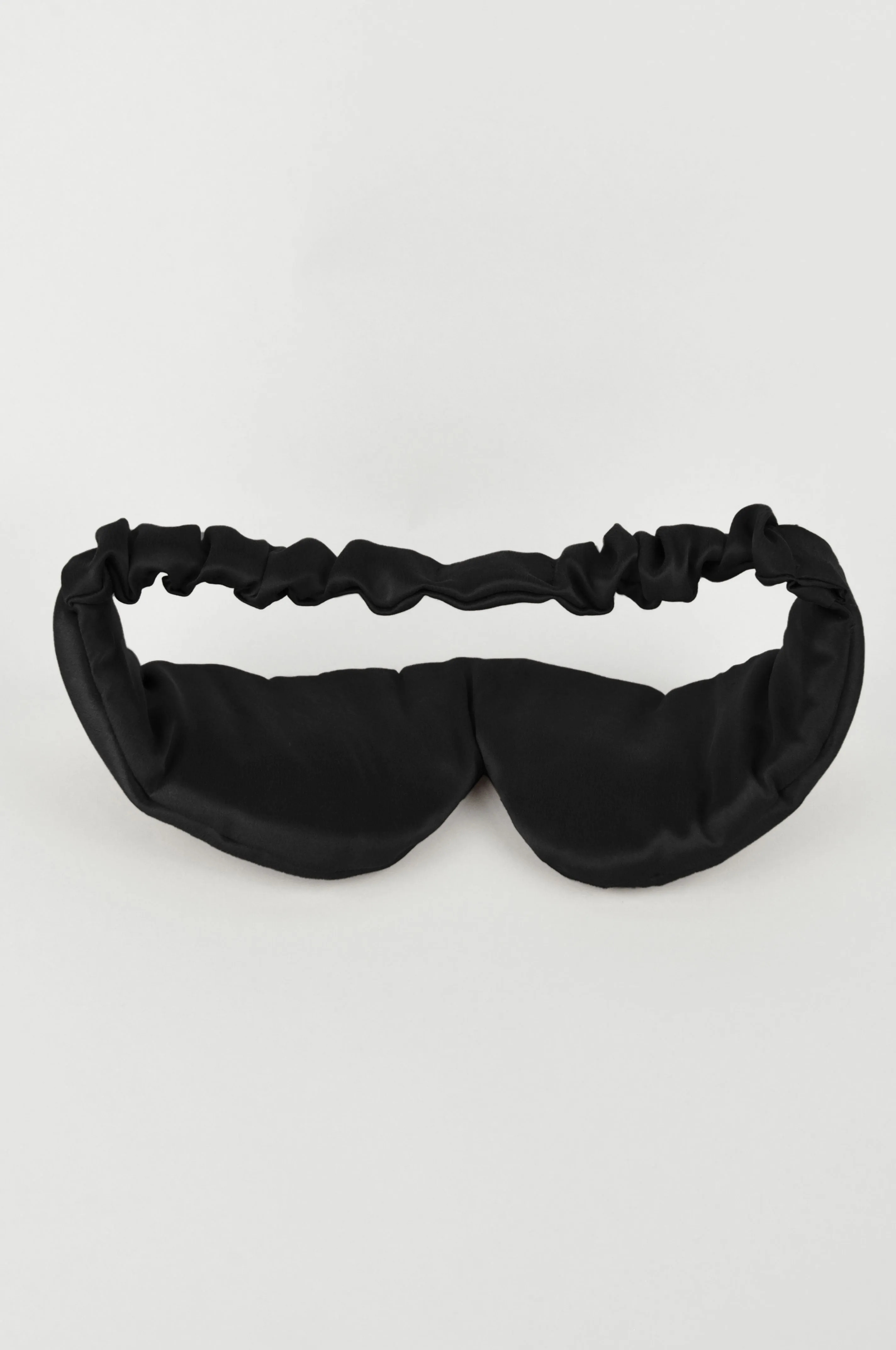 Washed Silk Eye Mask In Black