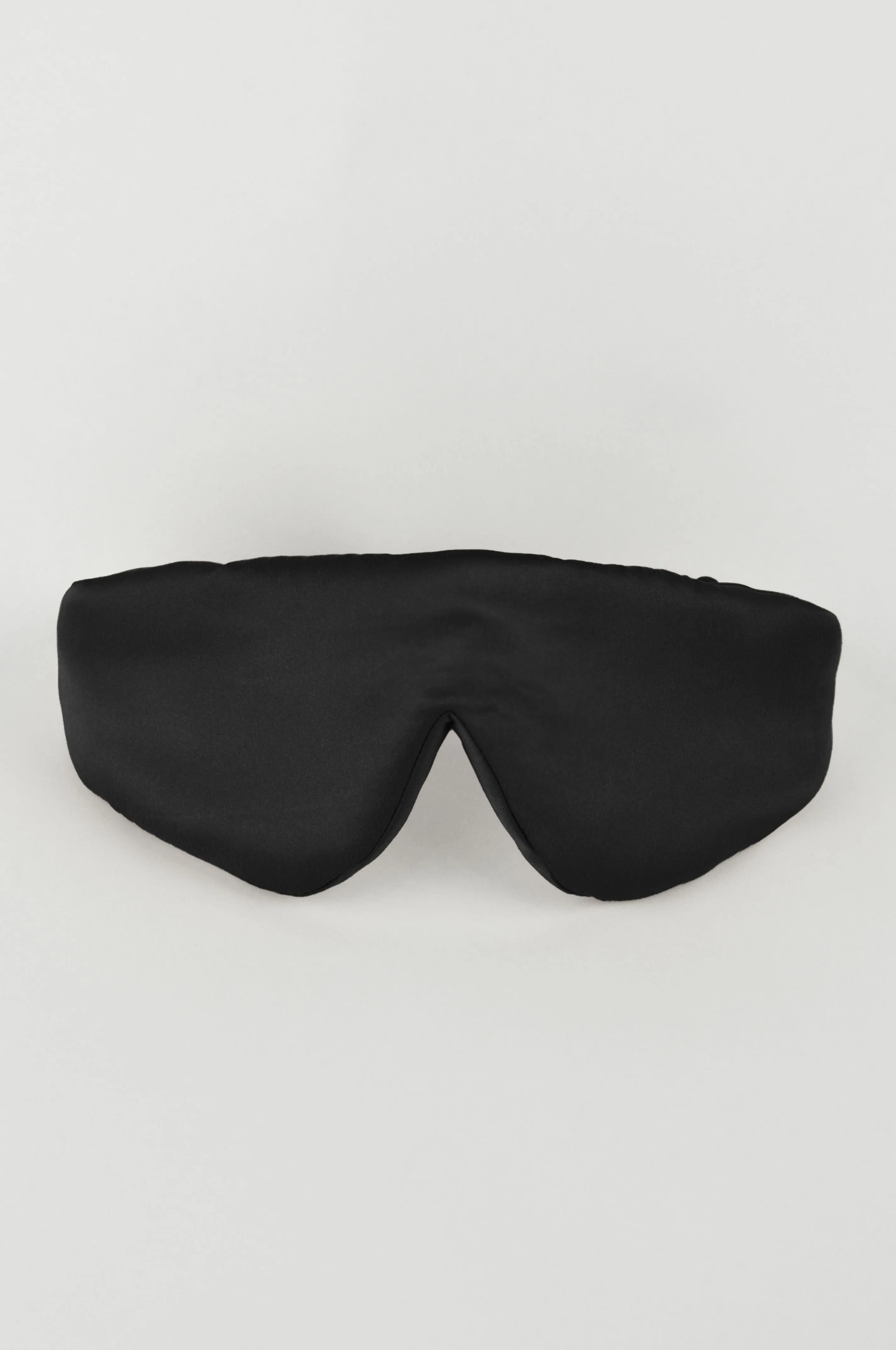 Washed Silk Eye Mask In Black