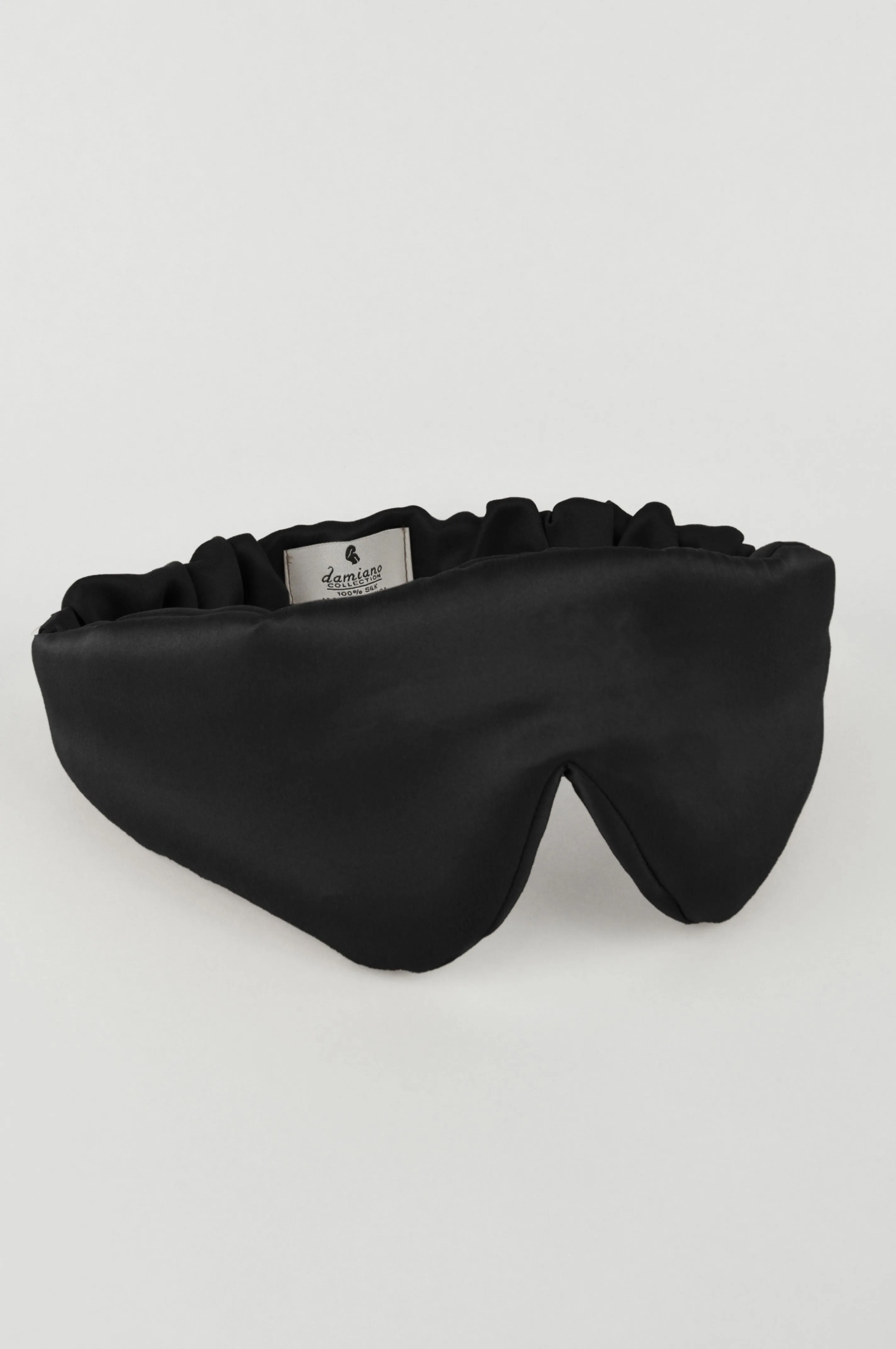 Washed Silk Eye Mask In Black