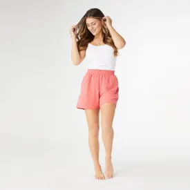 Weekend Brushed Pocket Shorts  - Coral
