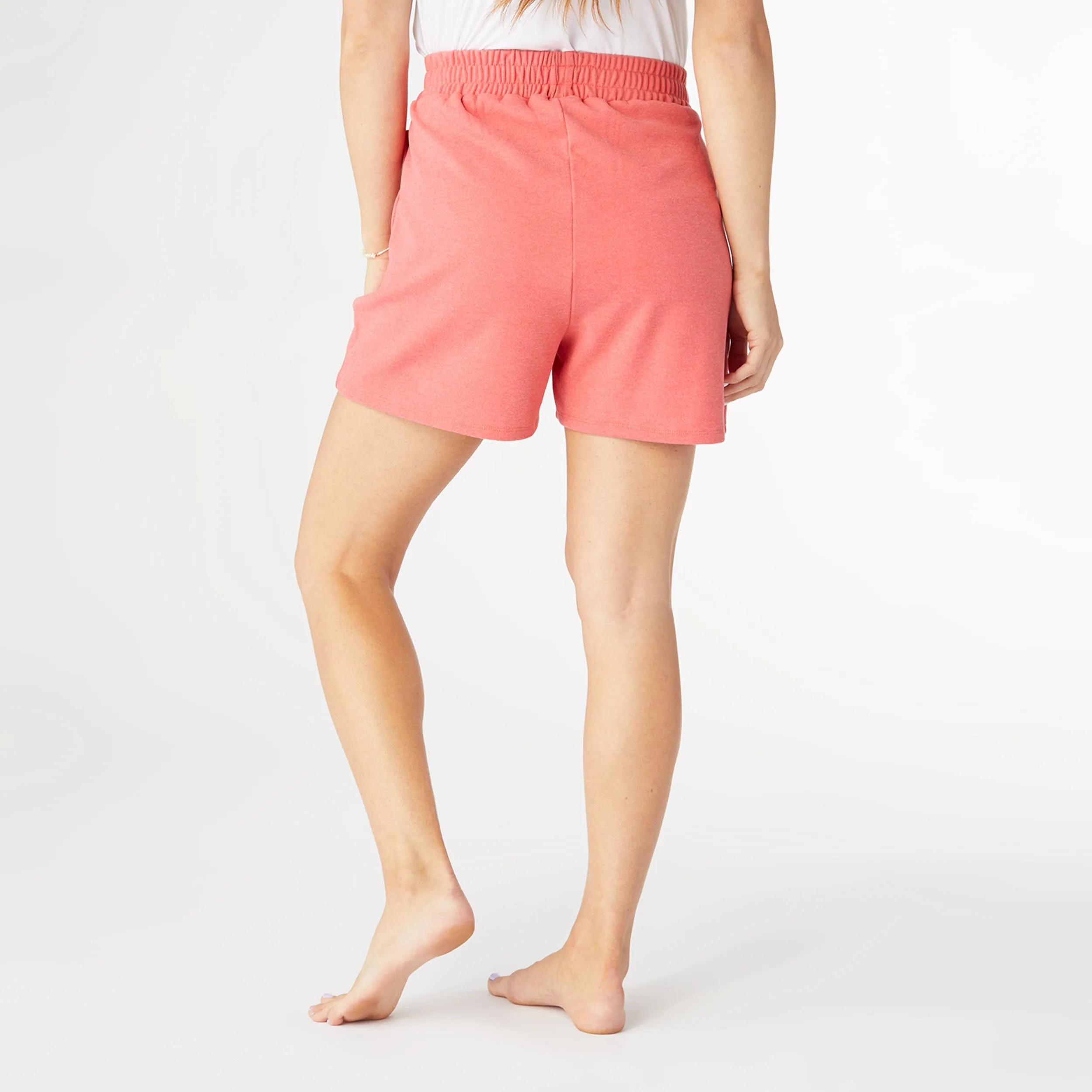 Weekend Brushed Pocket Shorts  - Coral