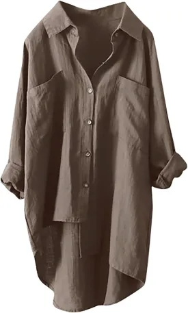 YUTANRAL Long Sleeve Shirts for Women Trendy Plaid Printed Button Down Shirts Plus Size Tops Casual Jackets Fall Clothes 2024
